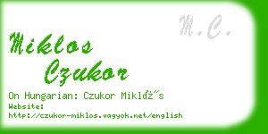 miklos czukor business card